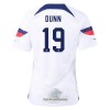 Officiële Voetbalshirt USA DUNN 19 Thuis WK 2022 - Dames